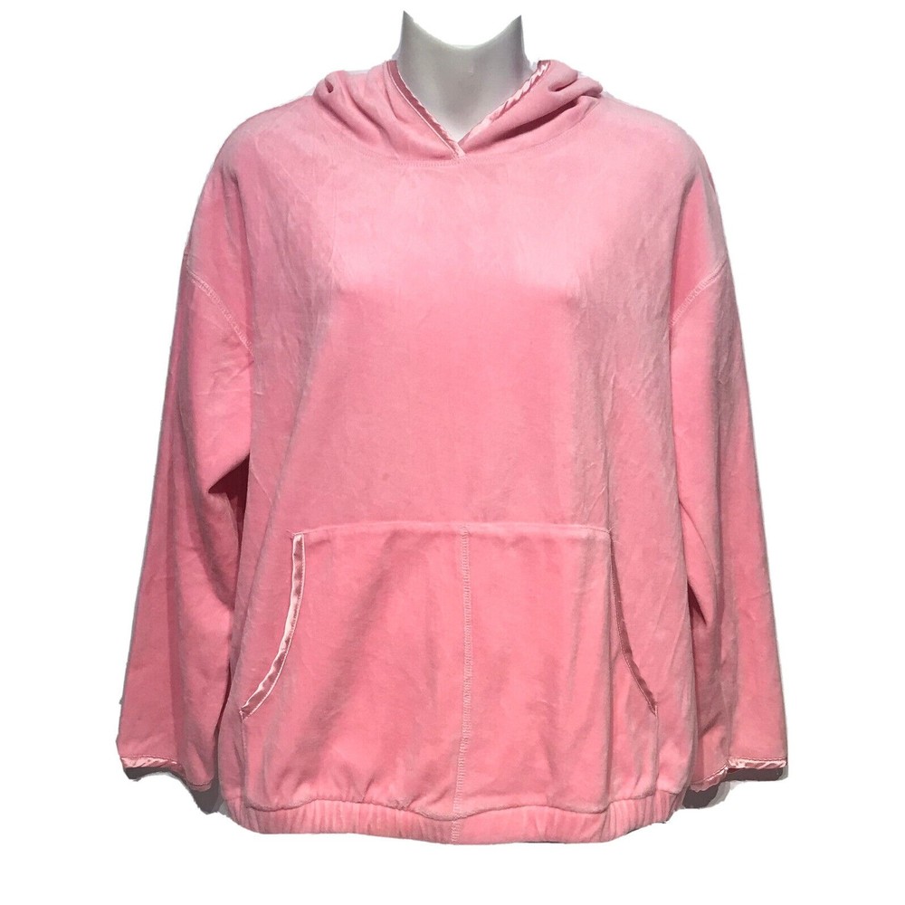 Vintage Lavon Kids Large Pink Velour Hoodie
